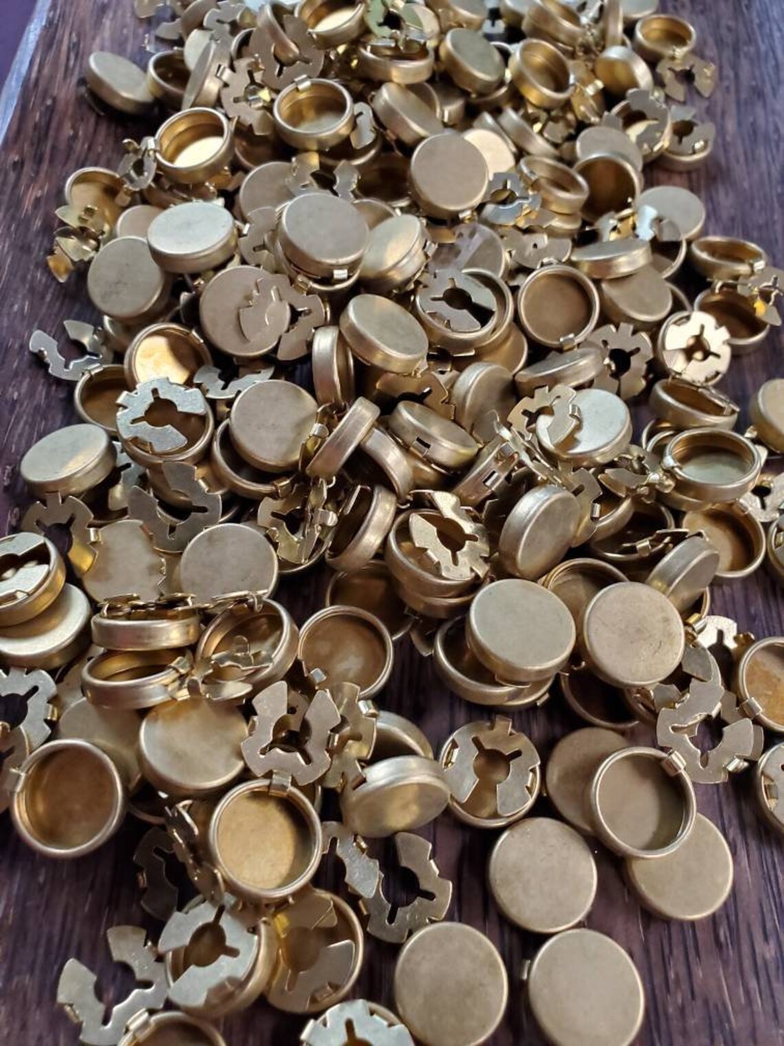 15mm Brass Button Cover Findings (12 Pieces) - Etsy