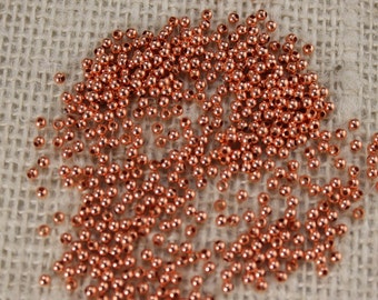 2mm Genuine Pure Copper Round Beads (200 Pieces)