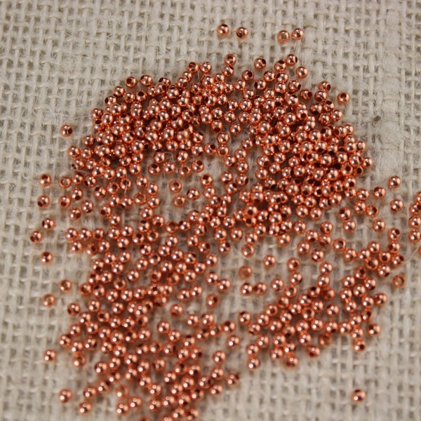 2mm Genuine Pure Copper Round Beads (200 Pieces)