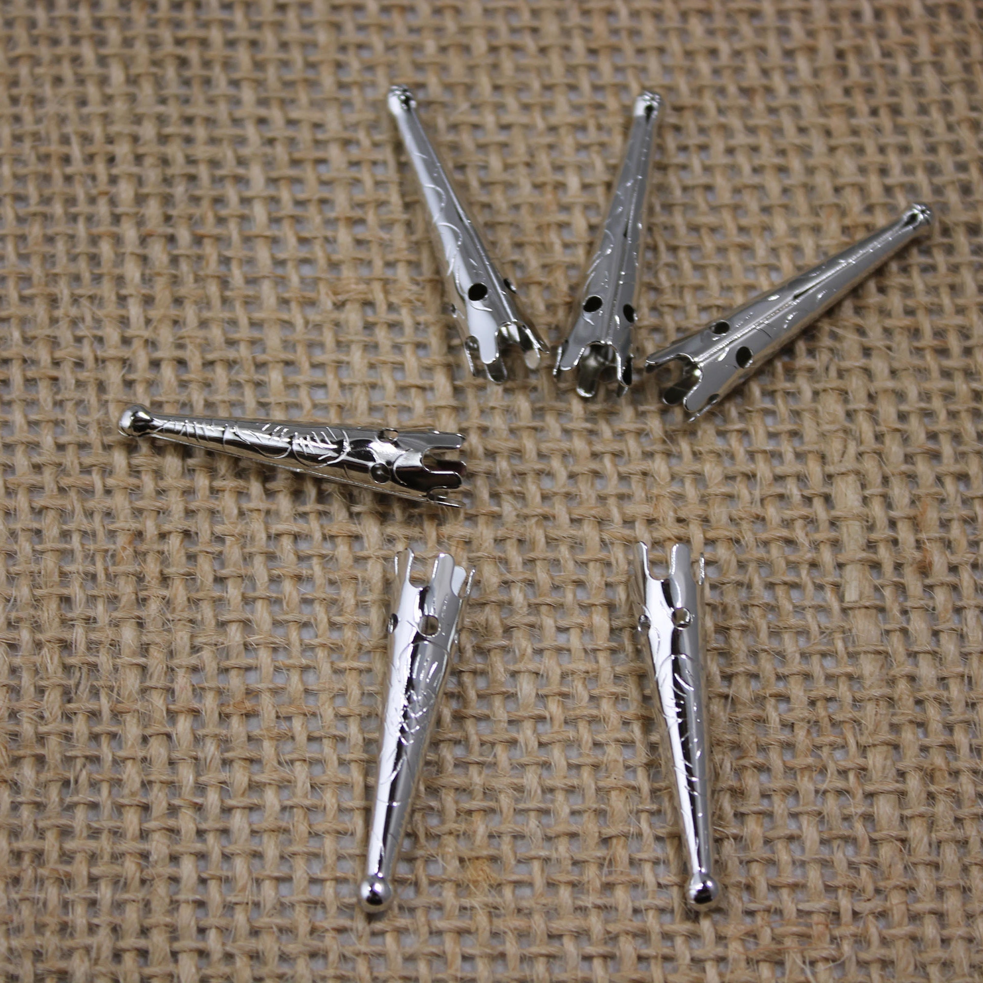Bolo Tips 32mm Engraved Silver Bolo Tips 10 Pieces - Etsy