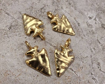 Matgouden pijlpuntbedels (5 stuks)