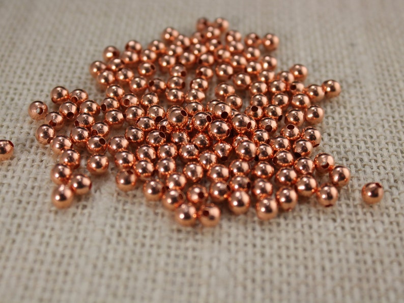 4mm Genuine 100 Pure Copper Round Beads Etsy