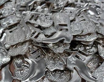 Conchos de bota de vaquero con borde grabado y elegante (6 piezas)