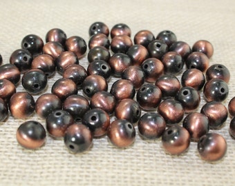 10mm Copper Round Beads (35 Pieces)