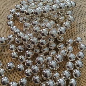 New High Quality (Made in Japan) Silver 12mm  Round Beads (24 Pieces)