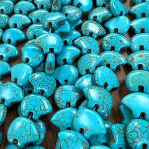 Perline di orso Zuni intagliate in turchese Howlite (25 pezzi)