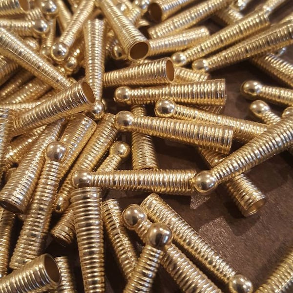 Heavy Weight Gold tone Bolo Tips (10 pieces)