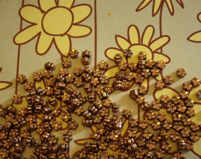 Vintage Gold Daisy Spacers 30 Pieces Etsy