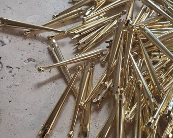 Shiny Gold 54mm Xtra Long Bolo Tips (10 Pieces)