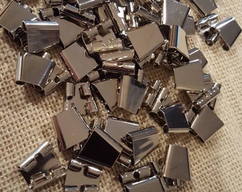 Bolo Slides/Connectors Silver Tone (10 Pieces)