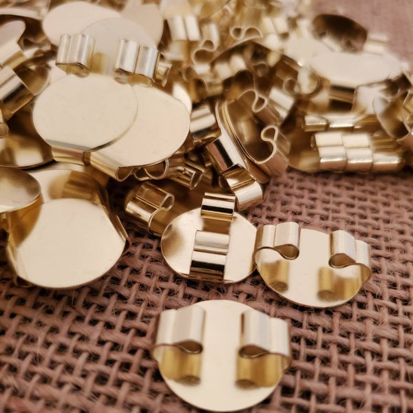 Bolo slides/backings Gold tone. (10 pieces)