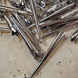 Shiny Silver 54mm Xtra Long Bolo Tips (10 Pieces)