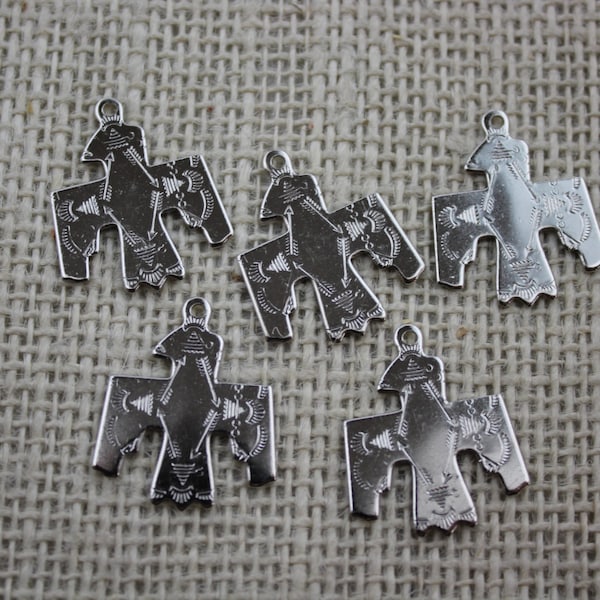Silver Thunderbird Stamping Charms (8 pieces)