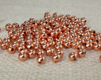 5mm Genuine Pure Copper Round Beads (70 or 100 Pieces)