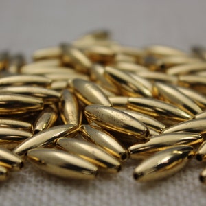 Gold 19mm Tube Beads (20 Pieces)
