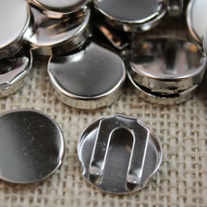 17 mm Silberfarbene Slide Over Button Cover Accessoires (12 Stück)