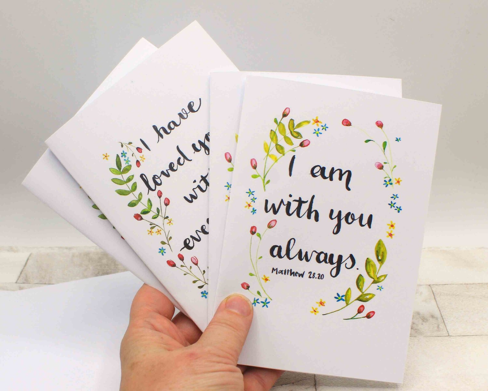 Christian Greeting Cards Note Card Set Pack of 4 Etsy UK