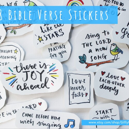 Bible Verse Sticker Pack Joy Ahead Bible Journaling Etsy UK