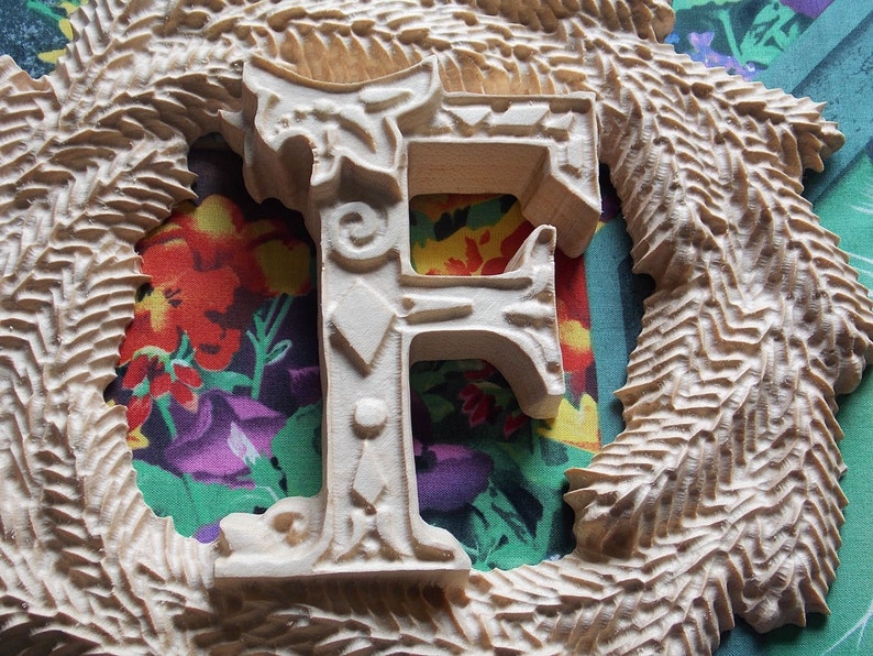 Wooden Letters Wall Wreath Letter F Initial Door Wreath Etsy