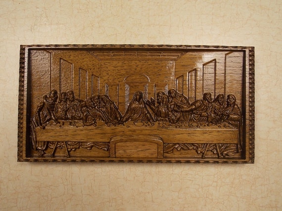 Leonardo Da Vinci The Last Supper Wall Decor Cnc 3d Wooden Etsy