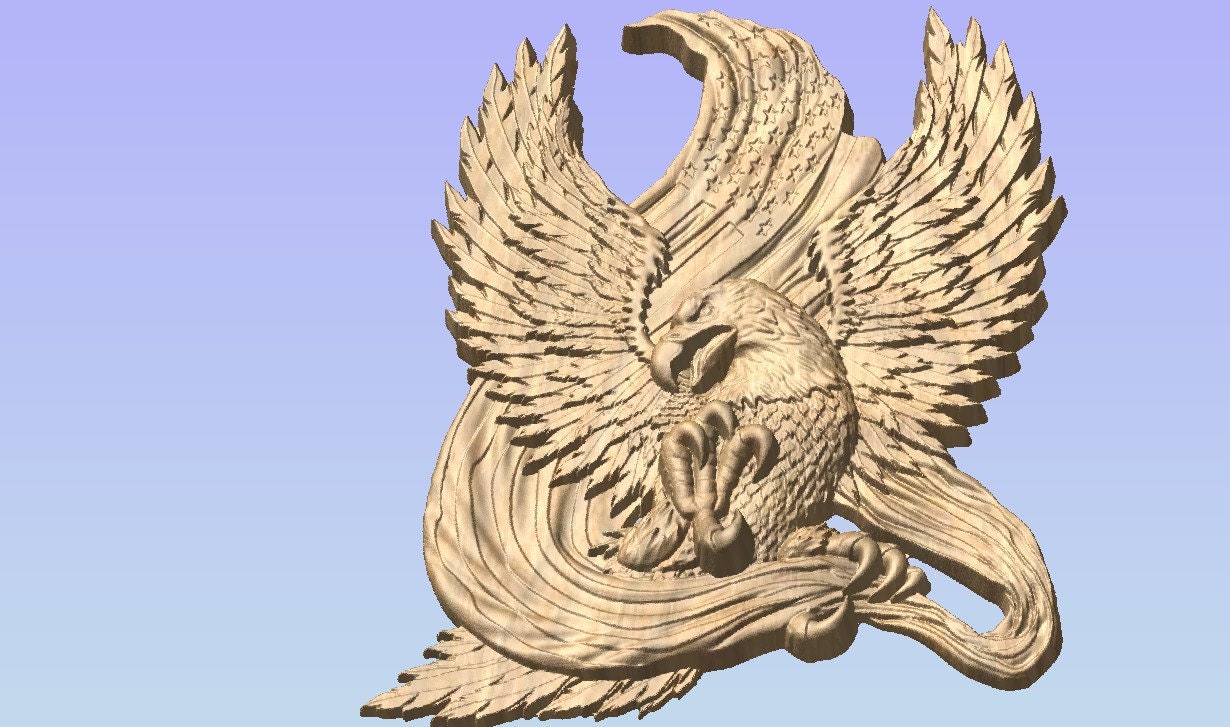 El águila calva envuelta en la pared de la bandera de madera | Etsy