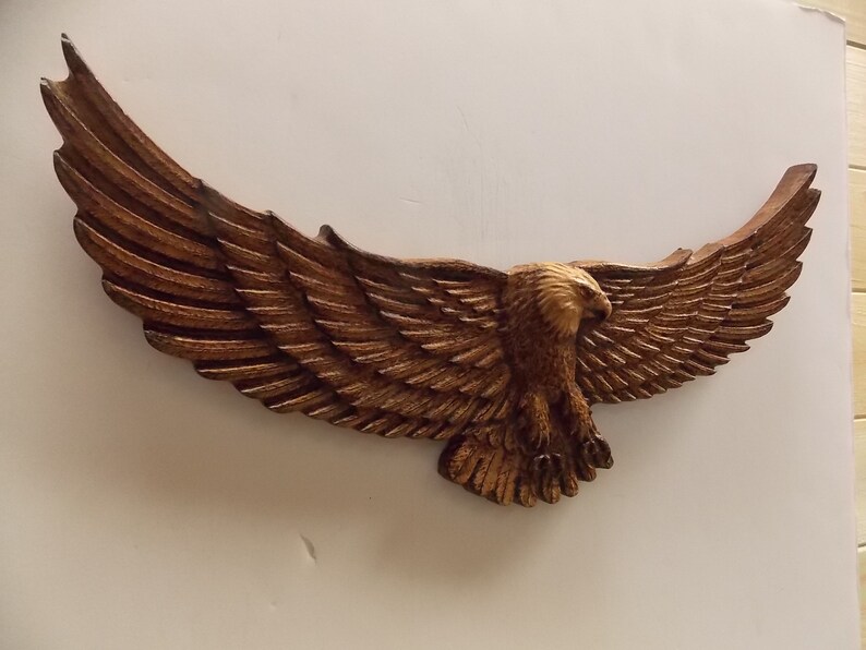 Eagle Wood Carving Bald Eagle Decor Eagle Decor Wood Wall Etsy