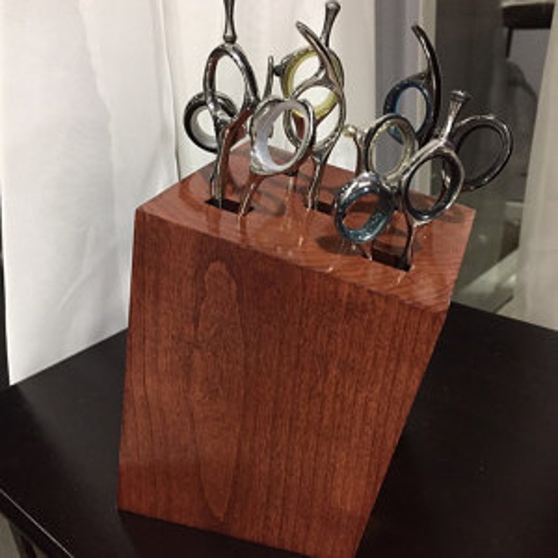 Cherry Scissor Case Holder Wood Salon Decor Shear Holder Etsy