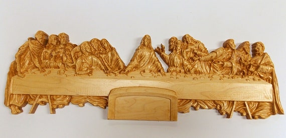Leonardo Da Vinci The Last Supper Wall Decor 3d Wood Etsy