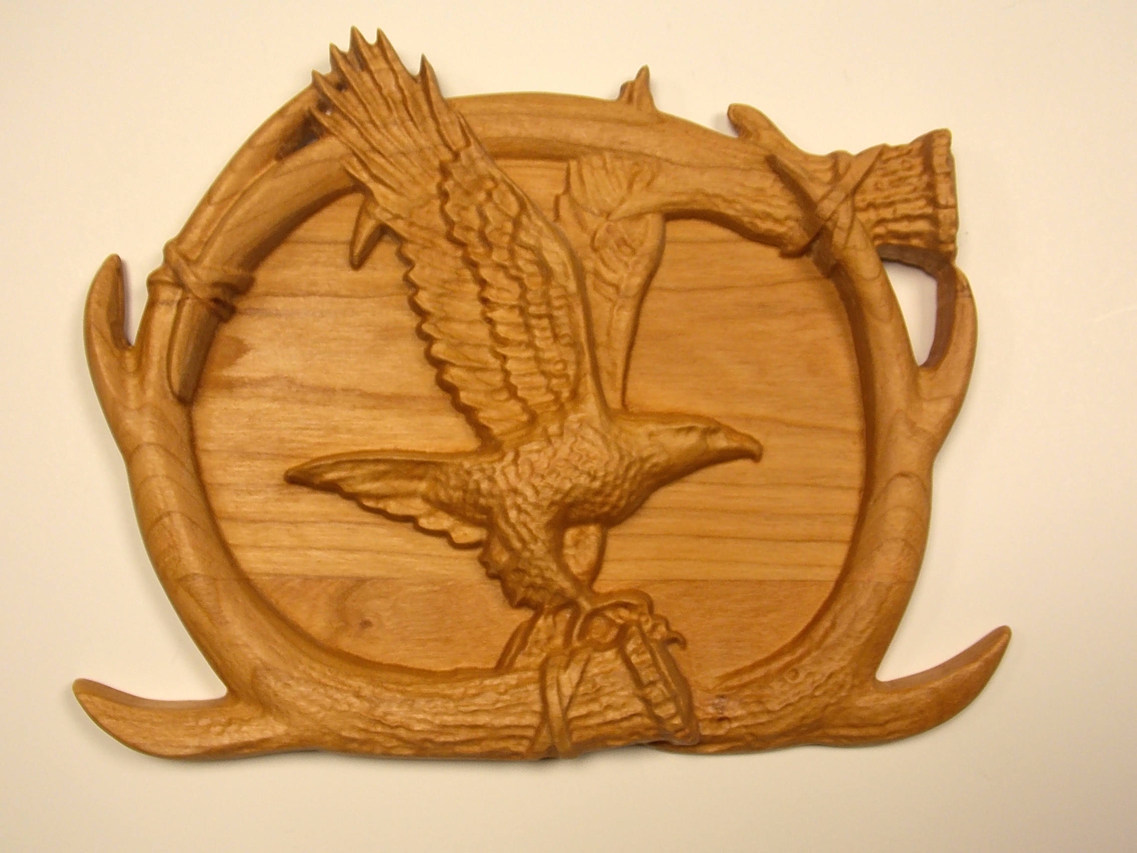 Eagle Wood Carving Antler Wall Art WOOD WALL ART Bald Eagle Etsy