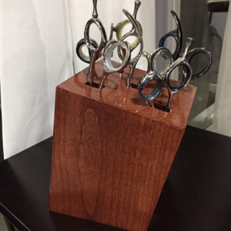 Cherry Scissor Case Holder Wood Salon Decor Shear Holder Etsy