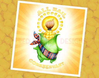 Cornservant Art Print: Dawntrail Wild West Turali Corn Minion (8x8)