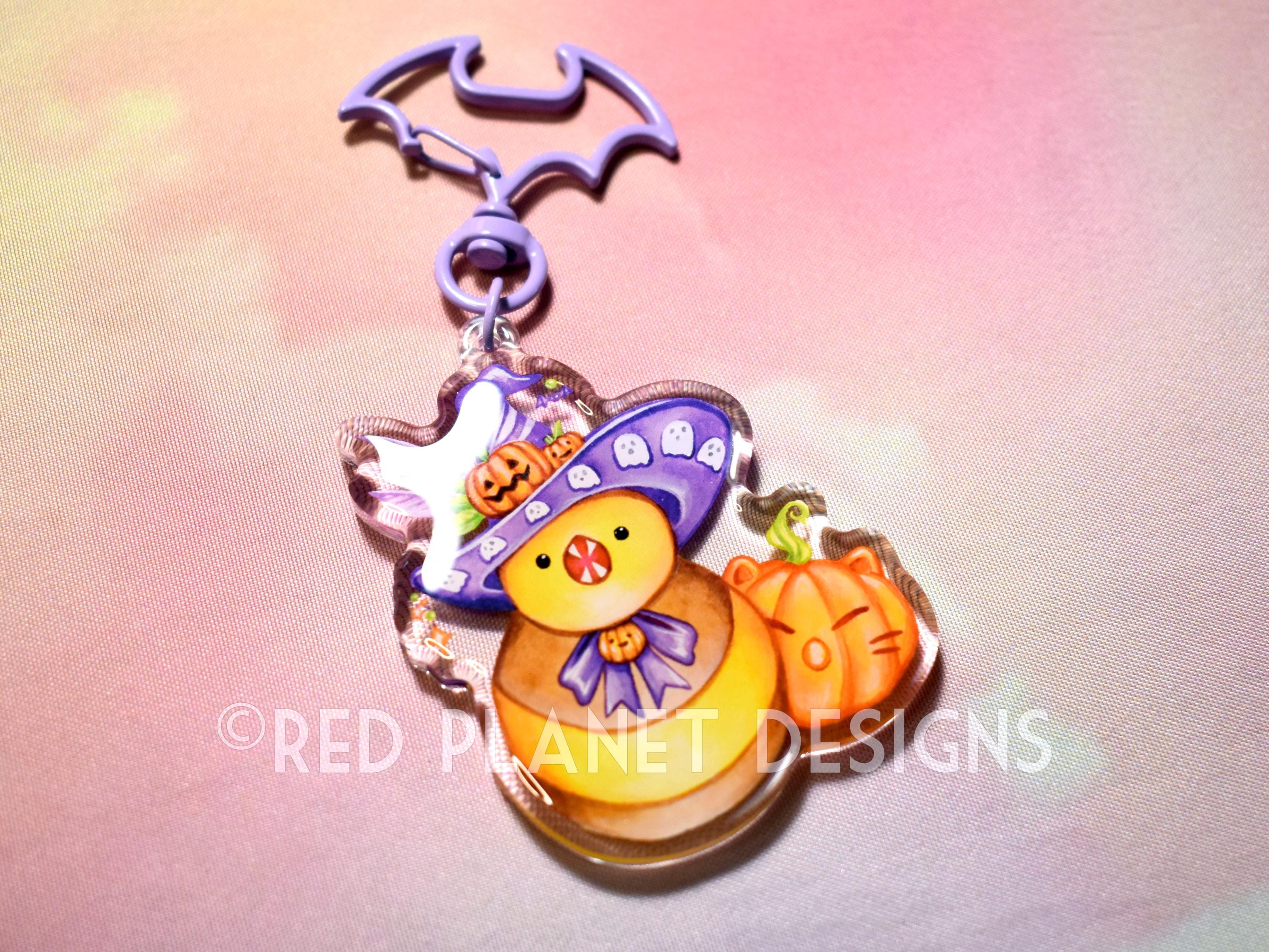 Halloween Great Serpent - Acrylic Keychain - Dawntrail - FFXIV Shadowbringers - Black Mage - All Hallows