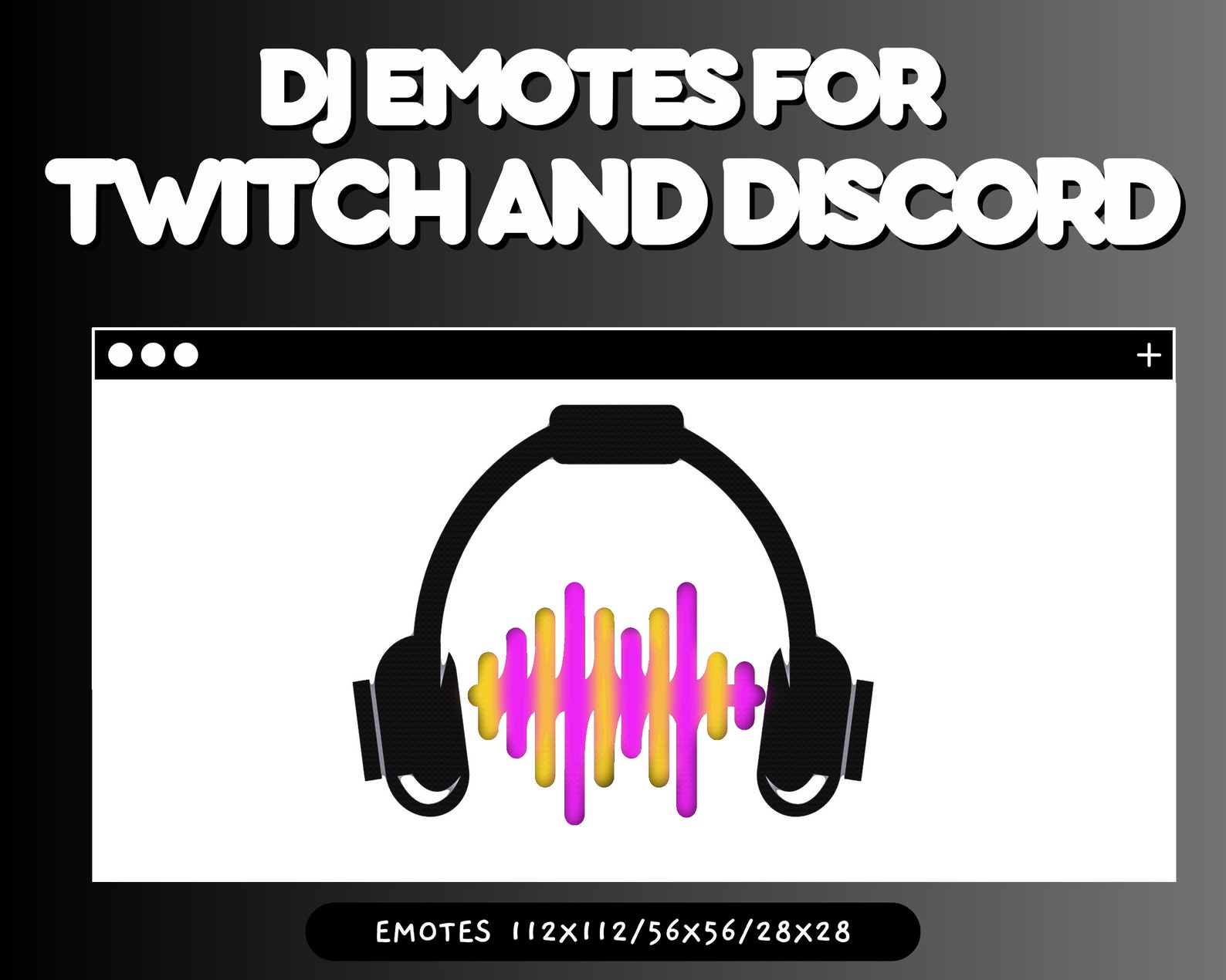 Animated Blinking Headphones Emote for Twitch, Twitch Asset, Twitch Emote, Discord, Streamer Etsy