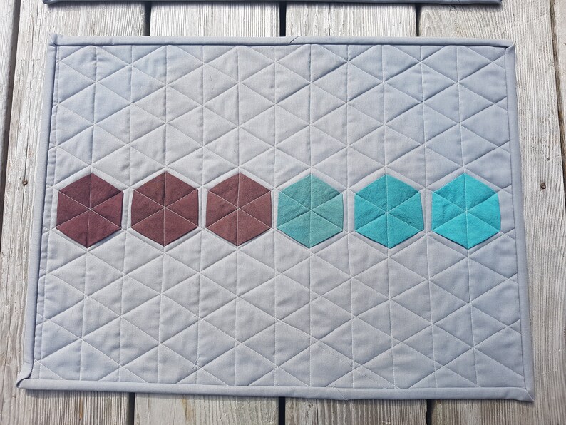 Quilted Placemats Modern Placemats Table Decor Modern Quilts Table Linens Dining Room Textiles