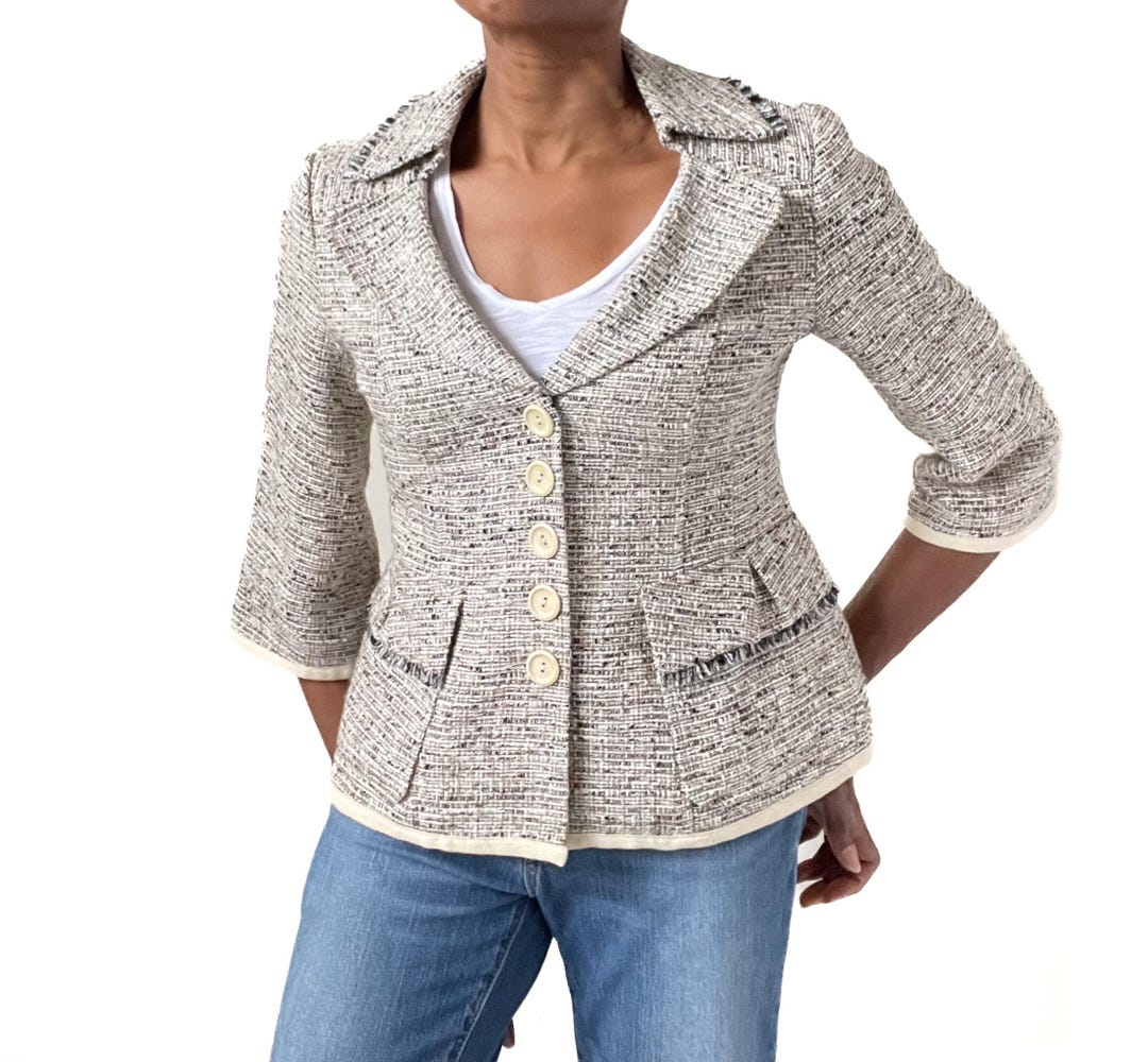 NANETTE NANETTE LEPORE Boucle 2 Tone Blazer main image 1