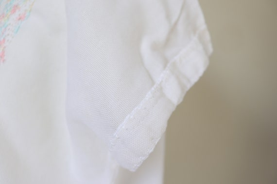 Vintage Woven Peasant Top - Muslin - Short Sleeve… - image 5