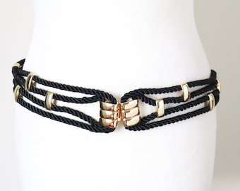 Ceinture Western Vintage En Cuir Beige - Années 80 - Taille S - Parfait état