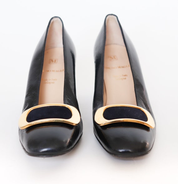 Bruno Magli Vintage Shoes - Black Leather - Pilgr… - image 4