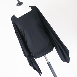 Preen Thornton Bragazzi Kimono Sleeve Top - Black - Label XS - Fit UK 10 / S
