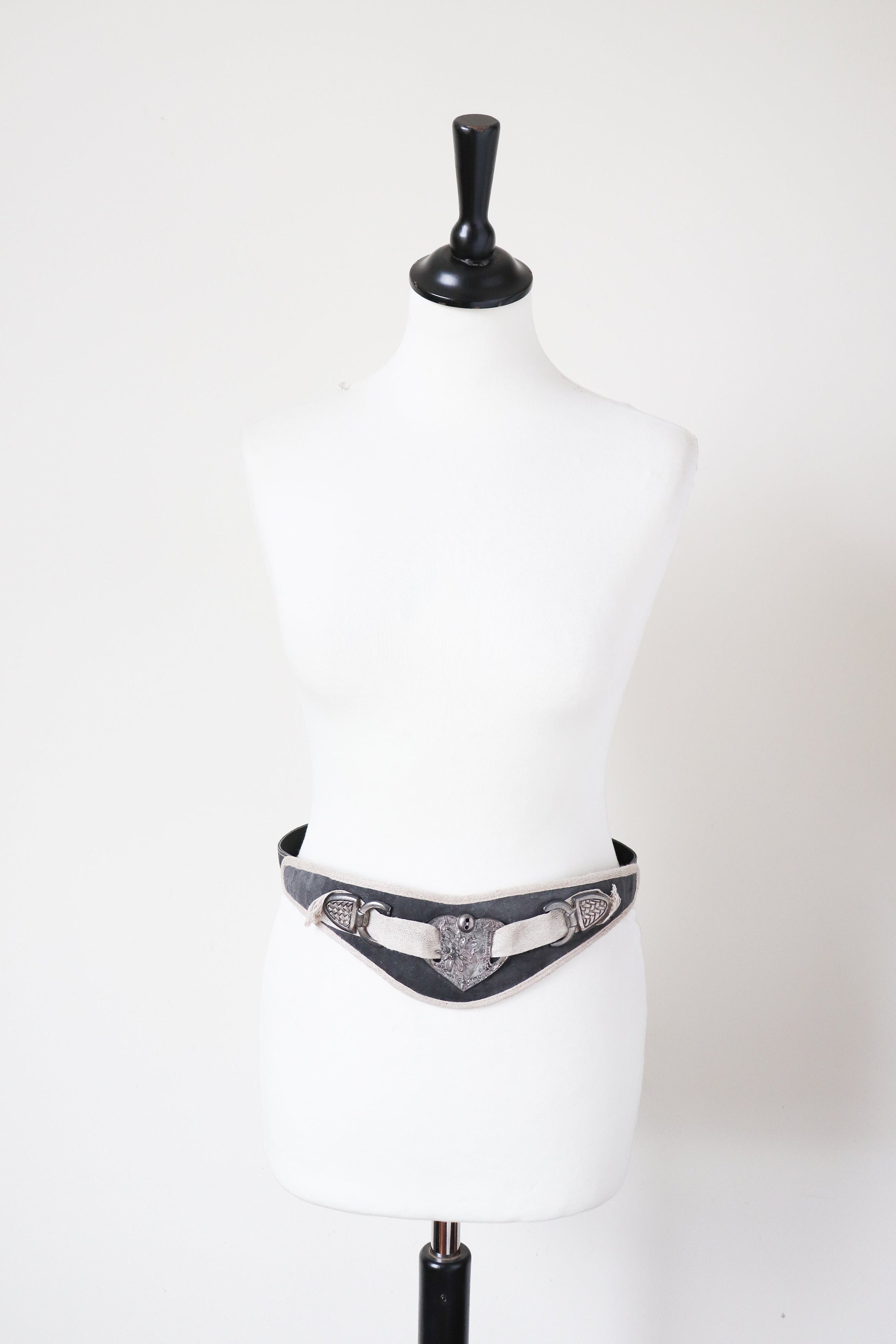 Ceinture Garçon Vintage Oktoberfest Dirndl Trachten - Cuir Noir, Taille S (Suisse)
