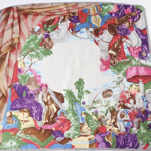Rare GianFranco Ferre Vintage Silk Scarf - Multi-Ethnic Renaissance Italy - Large
