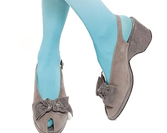 Thierry Rabotin-schoenen - 40 / UK 7 - sleehak - beige suède - slingback