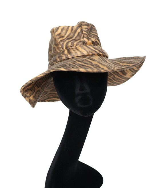 Foldable Sun Brim Hat - Leopard Print - Jacoll - … - image 2