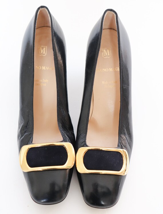 Bruno Magli Vintage Shoes - Black Leather - Pilgr… - image 3