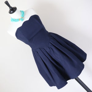 Strapless Prom Dress - 1990s - Cotton - XXS / UK 6