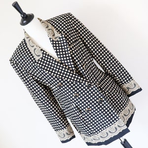 Veste blazer à pois noire / crème - Punto e Virgola - Coupe 44 M / UK 12