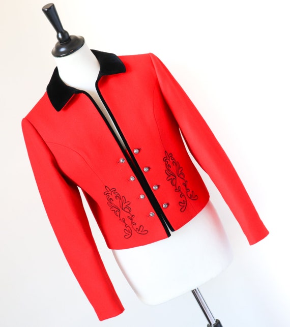 red trachten riding jacket Gem