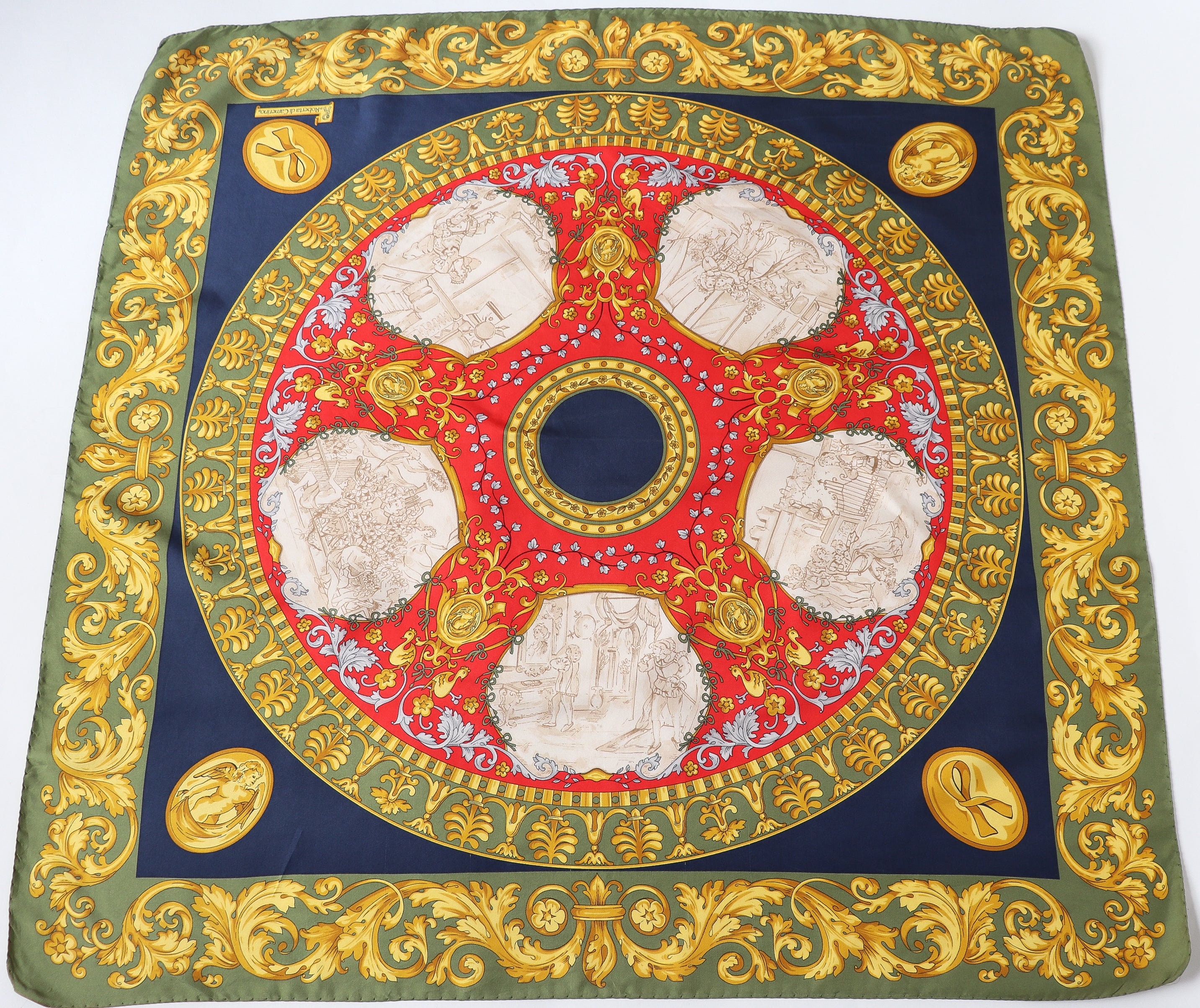 Foulard (écharpe) Roberta Di Camerino - Soie Multicolore - Occasion - Accessoire Femme élégant