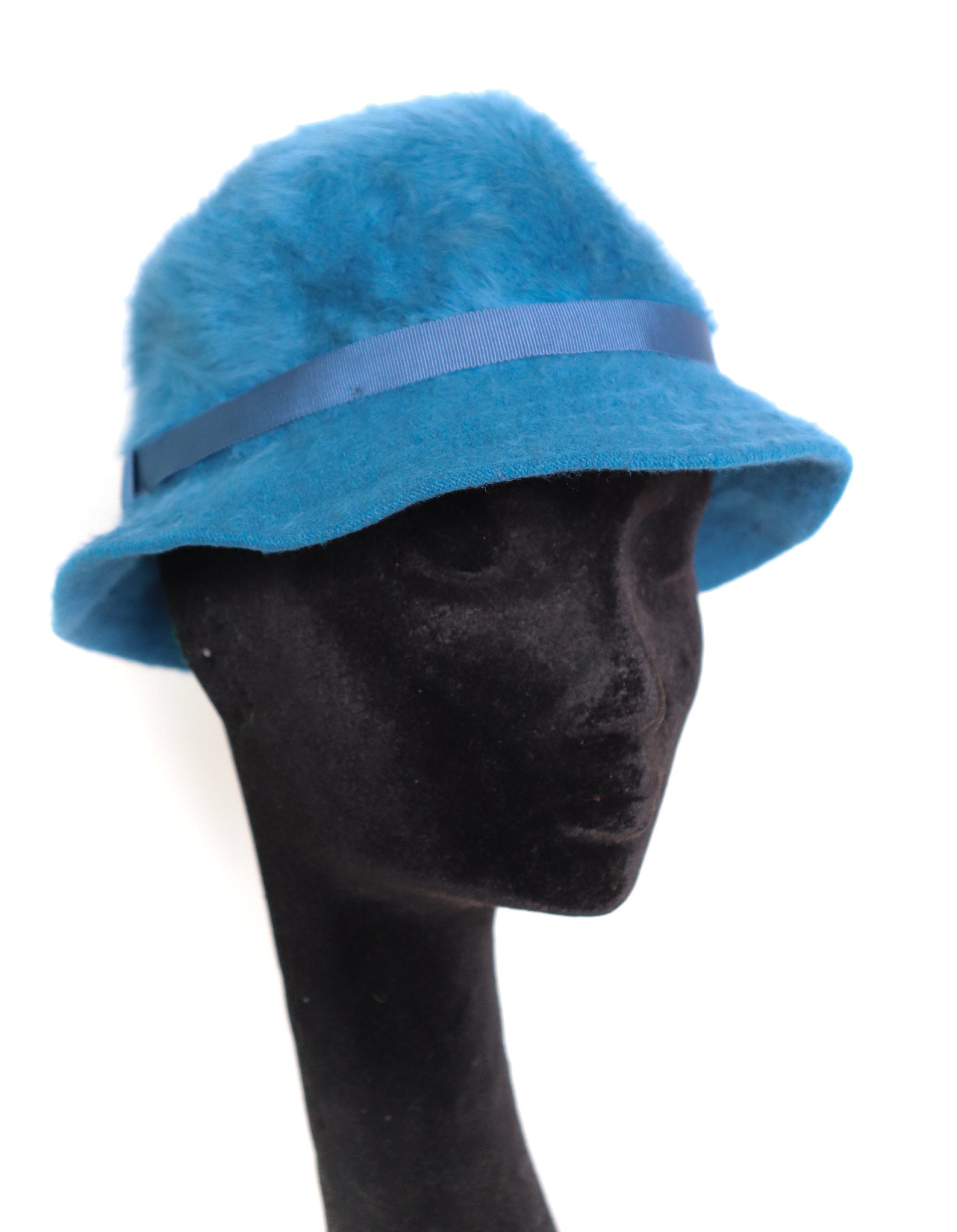Vintage Y2K Chill‎ Proof Angora Wool Blend Fuzzy Bucket Hat Baby Blue OS NWT $_57.PNG?set_id=880000500F main image 2