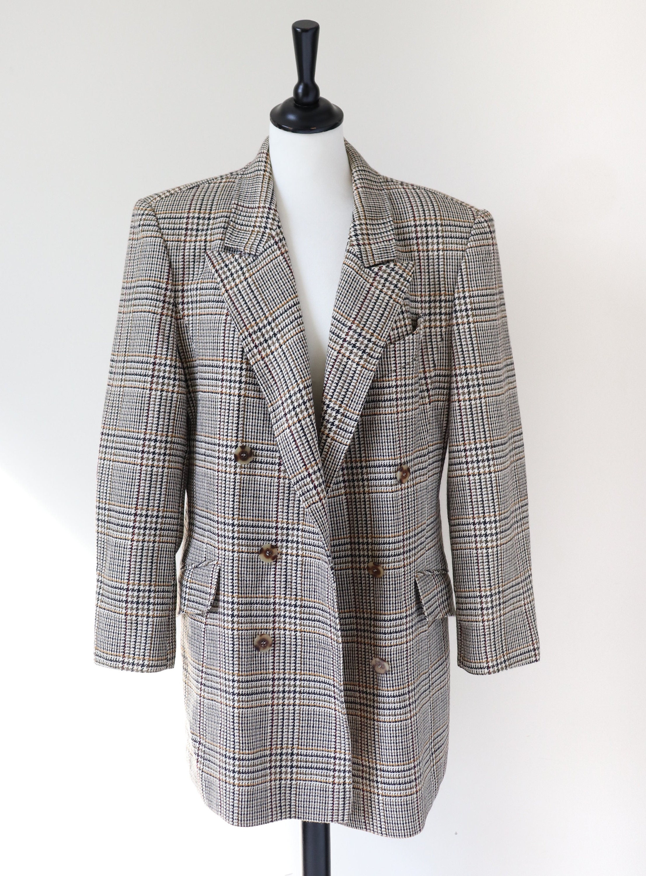 1150~ID virgin wool check IDENTITY blazer main image 1